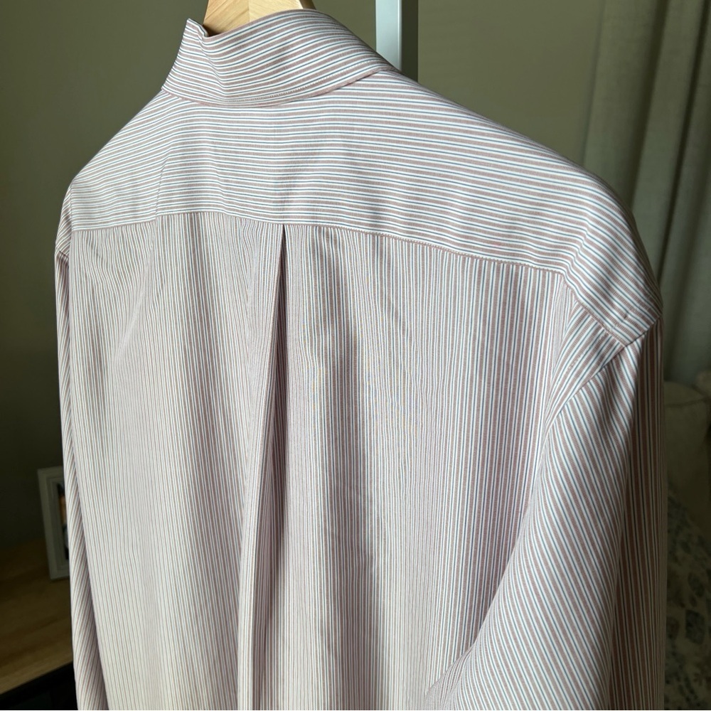 Brooks Brothers 346 Dress Shirt Mens 15.5 2/3 White/red/blue Stripe - Picture 8 of 12